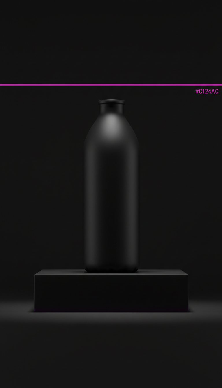 Botella de agua cerámica negra mate